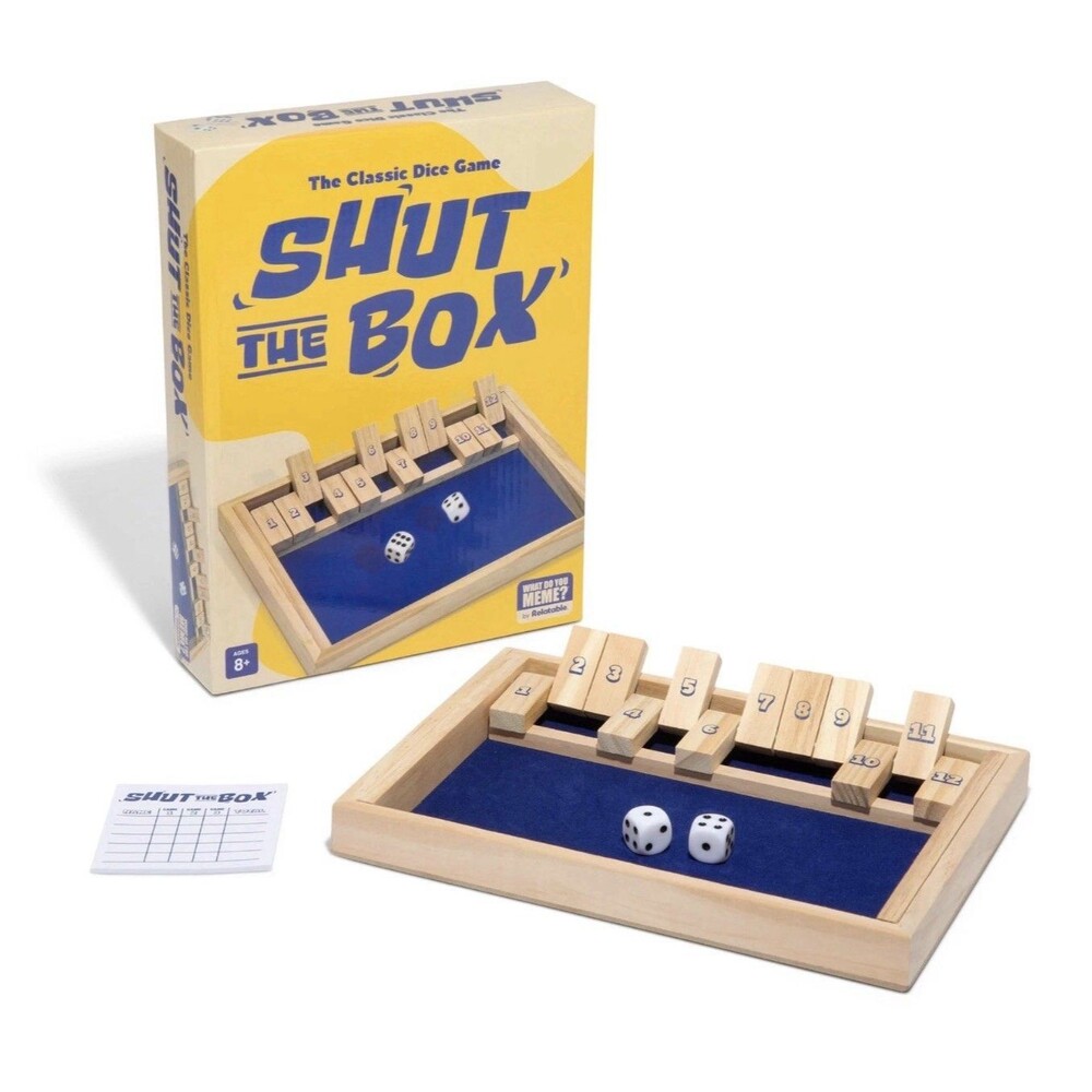 Shut The Box by Relatable, Classic Choice for Tabletop Small, Multi